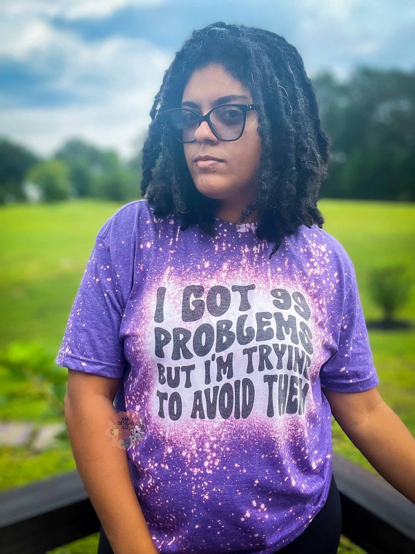 99 problems graphic tee with bleach option