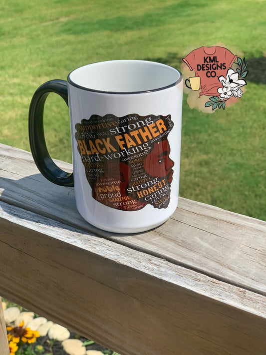 Black Father Sublimation Coffee Mug