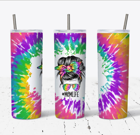 Mom life tie dye Tumbler