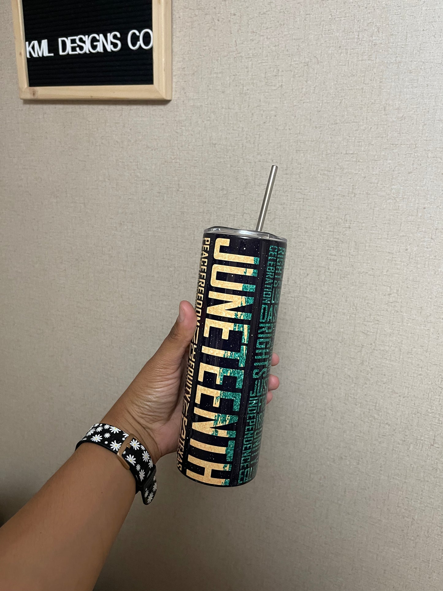 Juneteenth Yellow, Green and Red Tumbler