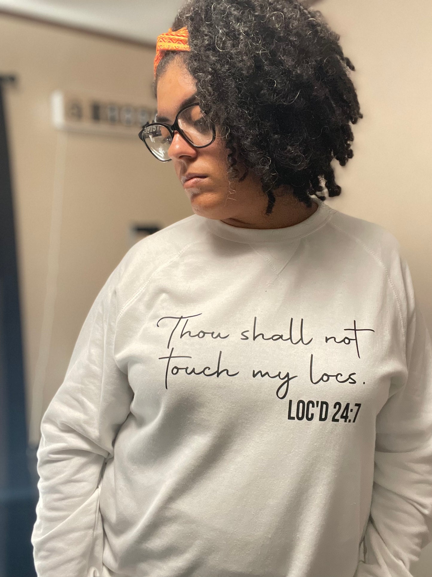 Thou shall not touch my locs graphic tee
