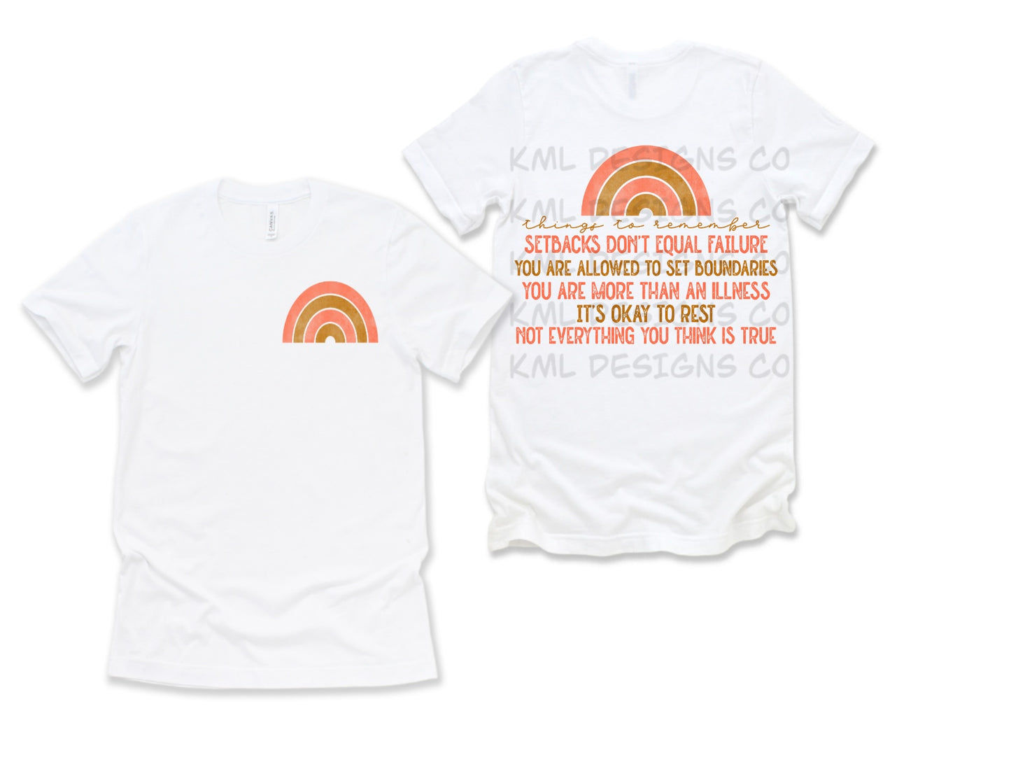 Things to remember rainbow graphic tee